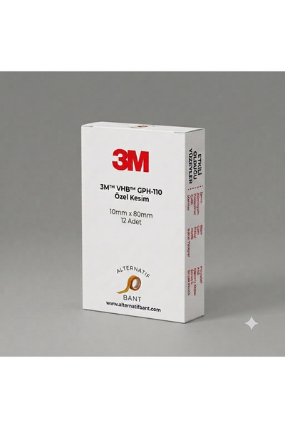 3M 10x80x1mm Yedek Güçlü Çift Taraflı Vhb Bant Die Cut Kesim (12 ADET)