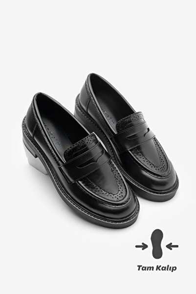Marjin Γυναικεία Loafer Μοκασίνια Παπούτσια Casual με σχέδιο Tornus Μαύρο