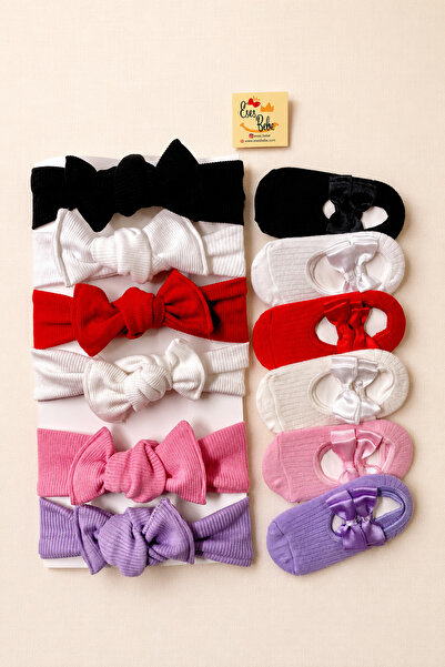 ESES BEBE Baby Girl Bandana Socks Set (12 Pieces)
