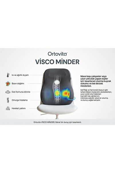 ORTOVİTA New Generation Visco Orthopedic Ergonomic Non-Slip Base Anti-Sweat L...