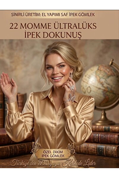 ZAVO Silk 22 Momme İpek Gömlek - Saf Dut İpeği - Özel Dikim Koleksiyon