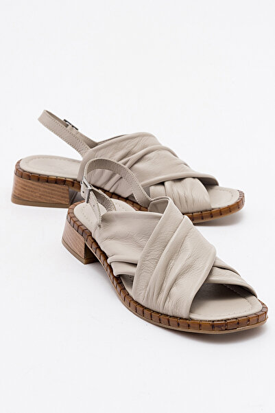 Zeynep Sıradağlı Abadi Women's Leather Sandals Gray