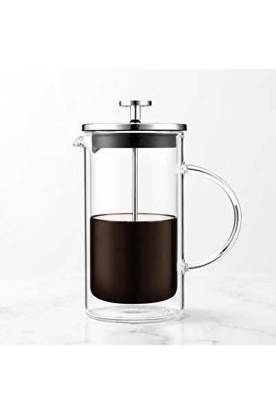 Blackstone Double Wall Glass French Press Coffee Maker, 1000ml Clear Coffee P...