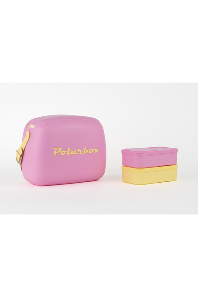 Polarbox حقيبة تبريد صيفية كلاسيكية من Polarbox®، لون وردي فاتح - أصفر، سعة 6...