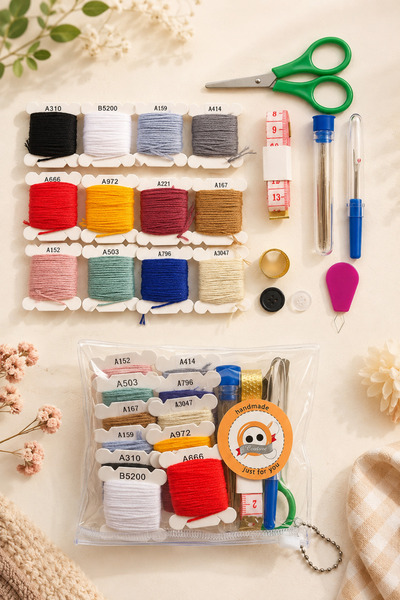 Liva Craft Stitching set with bag - transparent view