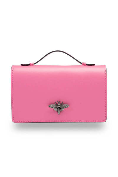 TORO NERO Geantă de damă, piele naturală, fuchsia Lori