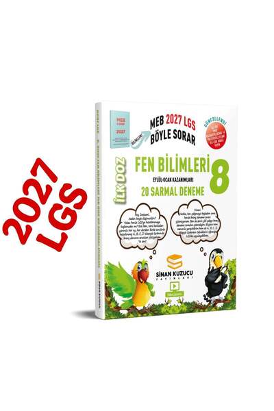SİNAN KUZUCU YAYINLARI 2027 8 .SINIF FEN BİLİMLERİ SORU BANKASI + 8 FEN BİLİMLERİ İLK DOZ 20 SARMAL DENEME 2027