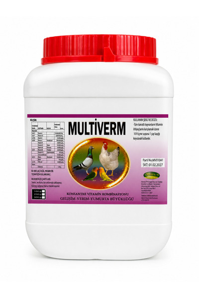 VERMX-TR DOĞAL HAYVAN SAĞLIĞI ÜRÜNLERİ Multiverm 1 kg - Yumurta Verimini Artı...