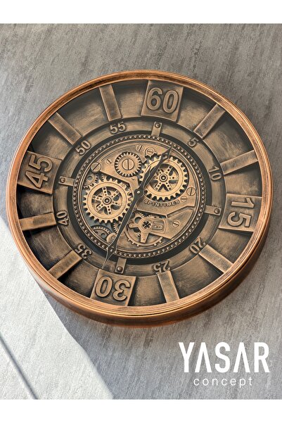 Carmello Wall Clock with Metal Wheel 60 Cm