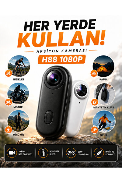 TEKNOKUTUM Full HD 1080P Göğüs Kamerası Motosiklet Bisiklet ve Scooter Kullan...