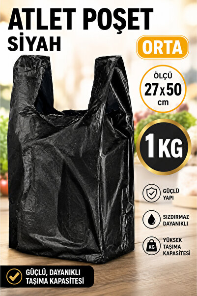 VENON 1 kg Medium Black Athlete Bag ❤️   Durable Grocery, Vegetable, and Rest...