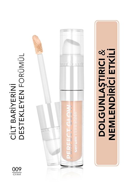 Flormar Perfect Glow Serum Moisturizing Concealer with Sponge Applicator - 00...