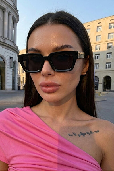 Chunky Frame نظارات شمسية Aloer Black Square للجنسين للموسم الجديد 2025