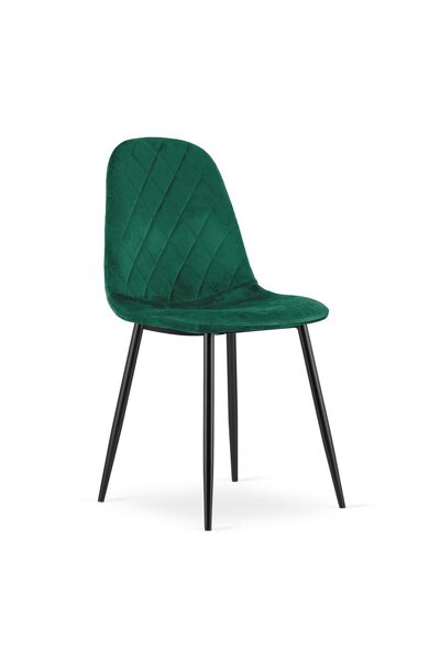 Leobert Scaun bucatarie/living, Artool, Asti, catifea verde, picioare metal n...