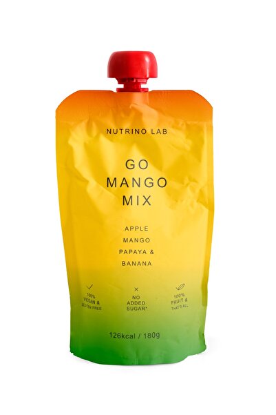 NUTRINO LAB GO MANGO piure măr, mango, papaya și banană 10 x 180g