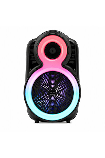 HEPU HP-115 Partybox Bluetooth Hoparlör – 8” Hoparlör 20W Güç RGB Işık TWS De...