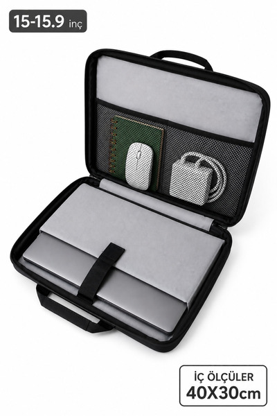 the modawest Siyah Organizer 15,6-16,1 Inç Omuz Askılı Notebook Bilgisayar Çantası/15