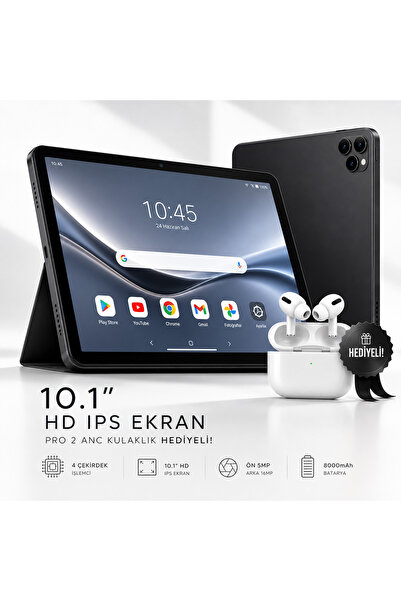linkifun 10.1" HD IPS Android Tablet 4GB/32GB | 8000mAh Batarya | SIM Kart De...