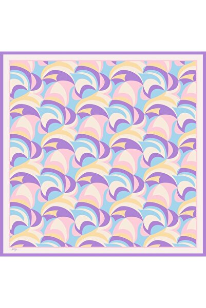 Melodi Lila Rüyası 16 Momme %100 Twill İpek Eşarp 90x90