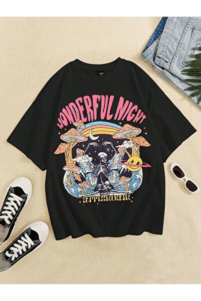 Adrift Desen animat și design grafic Tricou supradimensionat Seria desene ani...