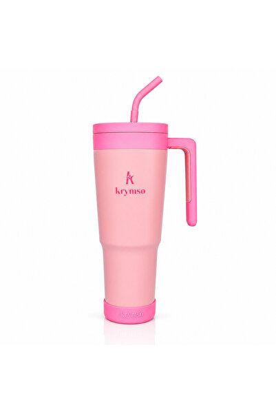 Krymso 1200ml Stainless Steel Tumbler with Handle, Straw, Infuser, Boot, Insu...