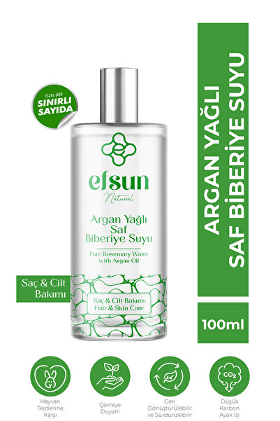 Efsun Natural ماء الروزماري وزيت الأرغان - منشط طبيعي 100% لتقوية الشعر مع تأ...