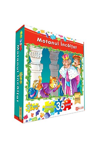 Editura Unicart Puzzle 35 piese - Motanul Incaltat 33x23 cm
