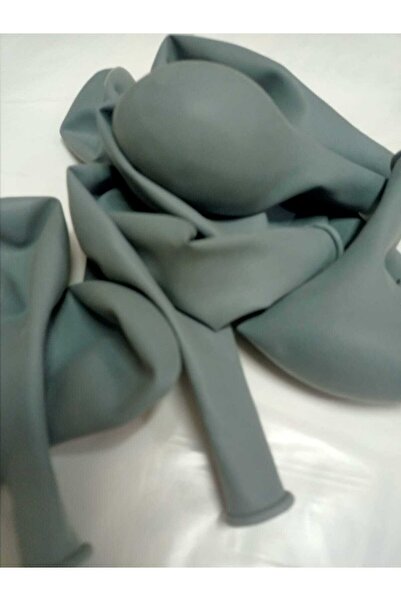 asöy Pastel Gri Balon 10 Adet Standart Boy 30 Cm Pastel Renkli Parti Balonu Doğum Günü