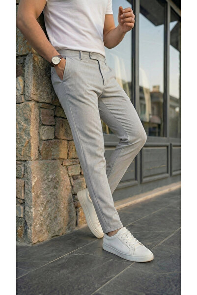 Generic Brand Men's Slim Fit Tongue Fabric Trousers
