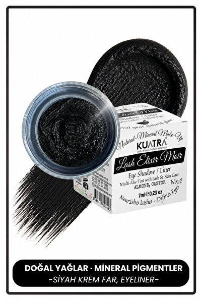 KUATRA Lash Elixir Noir Eye Shadow/Liner Multi-Use Tint with Lash &Skin Care