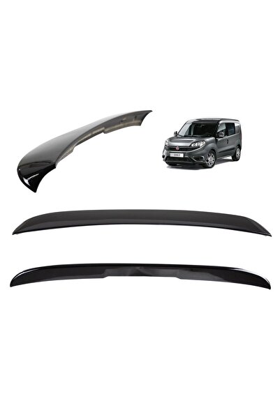 autogp Fiat doblo 2 3 bagaj üstü spoiler siyah boyalı plastik 2010 / 2022