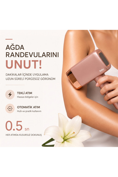 ROBX A2024 3 Milyon Atım 3 Başlık Vücut-Yüz-Özel Bölge Bay&bayan Epilasyon Ultra Seri Atım