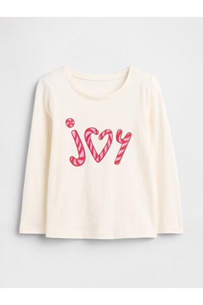 GAP Kız Bebek Beyaz Grafik T-Shirt