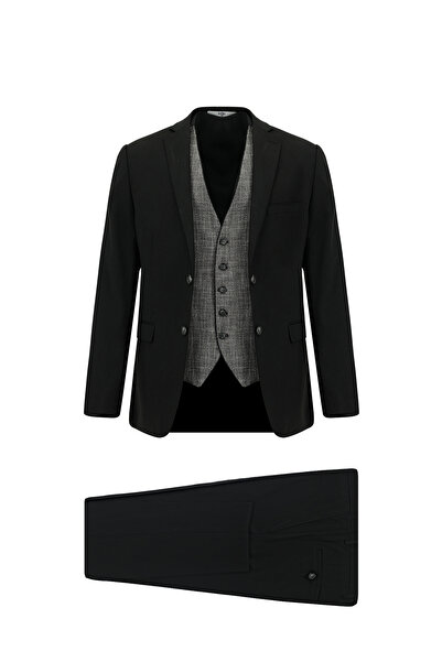 Kiğılı 7 Drop Super Slim Fit Eksra Dar Kesim Vest Set Suit