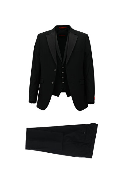 Kiğılı 7 Drop Slim Fit Dar Kesim Mono Yaka Smokin & Damatlık