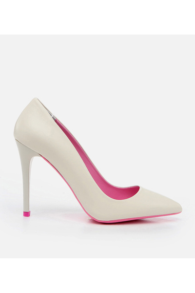 Hotiç Kadın Deri Ekru Stiletto