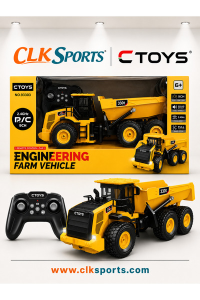 CToys Uzaktan Kumandalı RC Damperli Kamyon - Kutu Ölçüsü: 44.5 Cm , 2.4g , 1:...