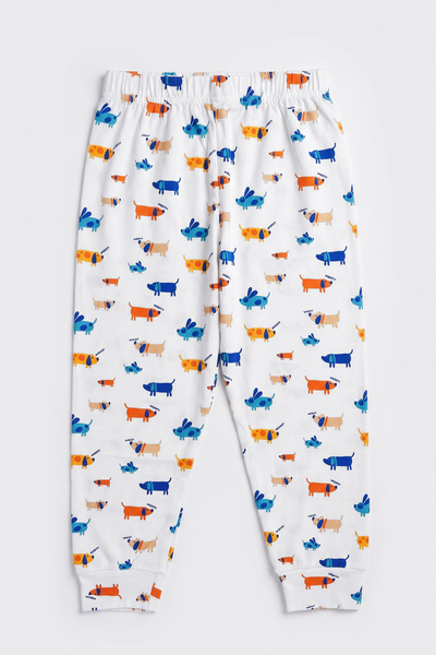 Öts Set de pijamale din bumbac pentru băieți, cu mâneci scurte și pantaloni lungi, cu model, confortabil pentru noapte (374002)