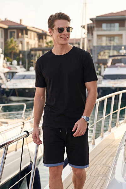 Buratti Scuba Kumaş Çift Katmanlı Paça Detaylı Bağlamalı Short Erkek SHORT 59...