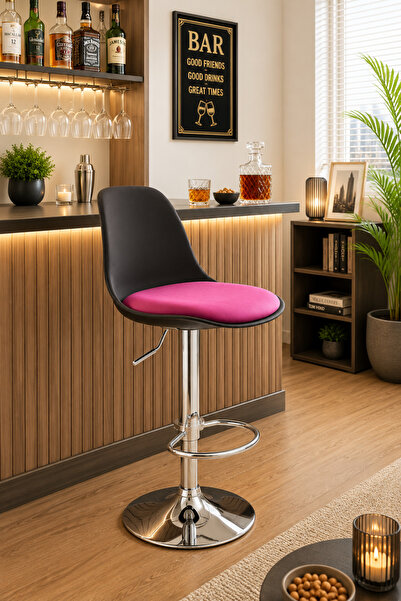 EVOFİSDUNYASİ Vegas Modern Ayarlanabilir Bar Taburesi