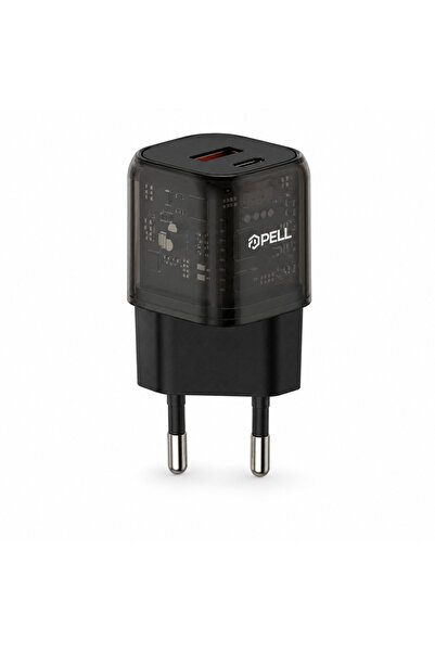 Pell PL-E11 Hızlı Şarj Başlığı USB ve Type-C Girişli