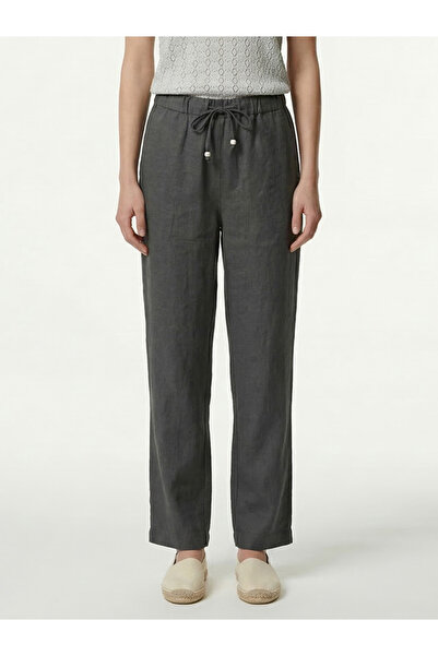 Xint Kadın Haki %100 Keten Oversize Pantolon