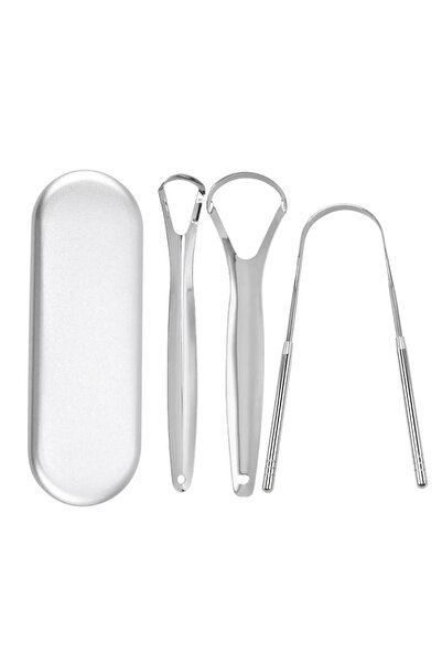 Choice 3PCS Silver C Premium 1pcs/3pcs Metal Tongue Scraper Cleaner for Adult...