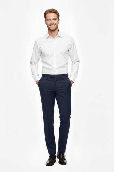 Uki LACİVERT Comfort Fit Klasik Pantolon