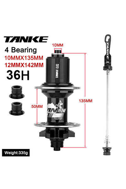 Choice Black HG Rear QR-TA TANKE-MTB Hub,36 Holes 6 claw 108 Clicks NBK,Seale...