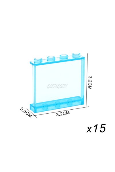 Choice9 87543 Clean Blue MARUMINE MOC Build Block Part Window Glass House Tra...