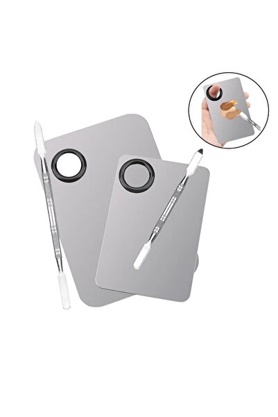 Choice silver-2pcs-set Makeup Mixing Palette Foundation Lipstick Eye Shadow S...