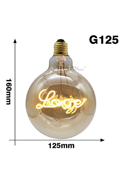 Choice 4W Yes Warm White LOVE E27 LED Filament Light Bulb 220V 4W A60 ST64 T4...