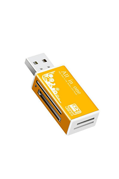 Choice1 Gold Alloy Card Reader 4 Ports USB2.0 Micro SD TF M2 MS Pro Duo MMC S...