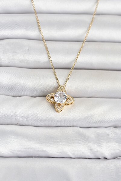 Inure Jewelry 316L الصلب سلسلة الذهب اللون البرسيم نموذج قلادة المرأة